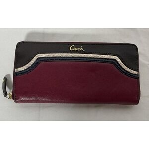 Coach Black and Burgundy Wallet